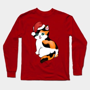 Meowy Christmas Kitten Long Sleeve T-Shirt